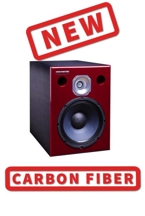 Wayne Jones Audio 10" 2-Way Powered Carbon Fiber Studio Monitors 650 Watt (each) - recording engineering, audio and film post production, sound track mastering, audio mixing, sound mixing, recording studio gear.